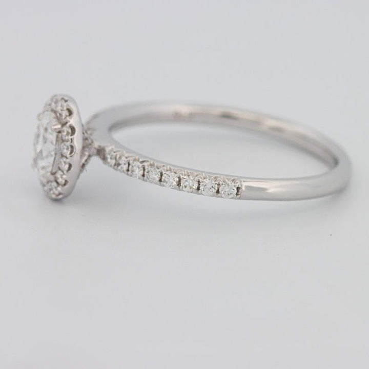 0.39 CT Oval Cut Halo Solitaire - ZIZOV DIAMONDS