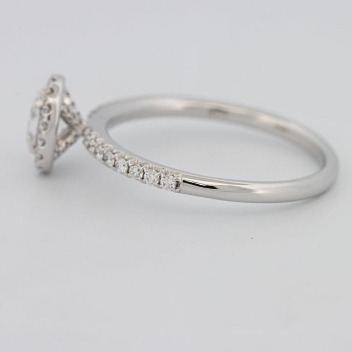 0.39 CT Oval Cut Halo Solitaire - ZIZOV DIAMONDS