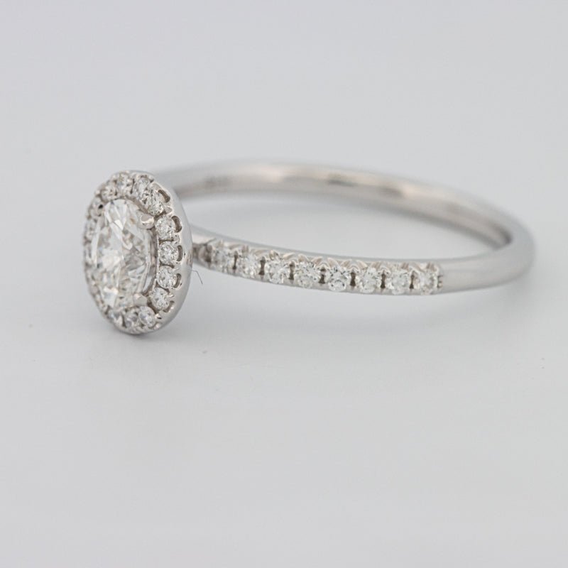 0.39 CT Oval Cut Halo Solitaire - ZIZOV DIAMONDS