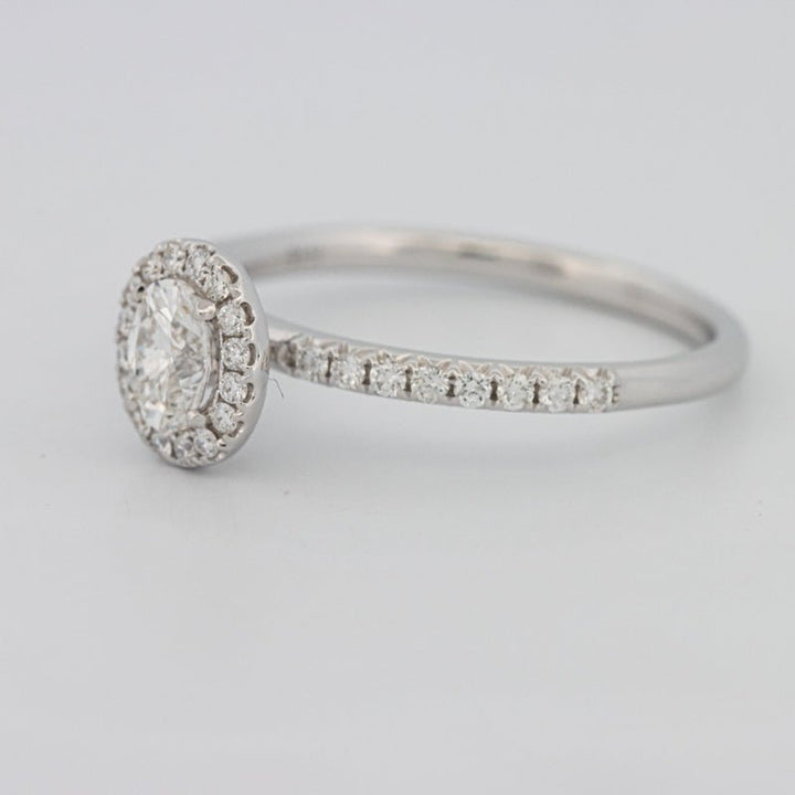 0.39 CT Oval Cut Halo Solitaire - ZIZOV DIAMONDS