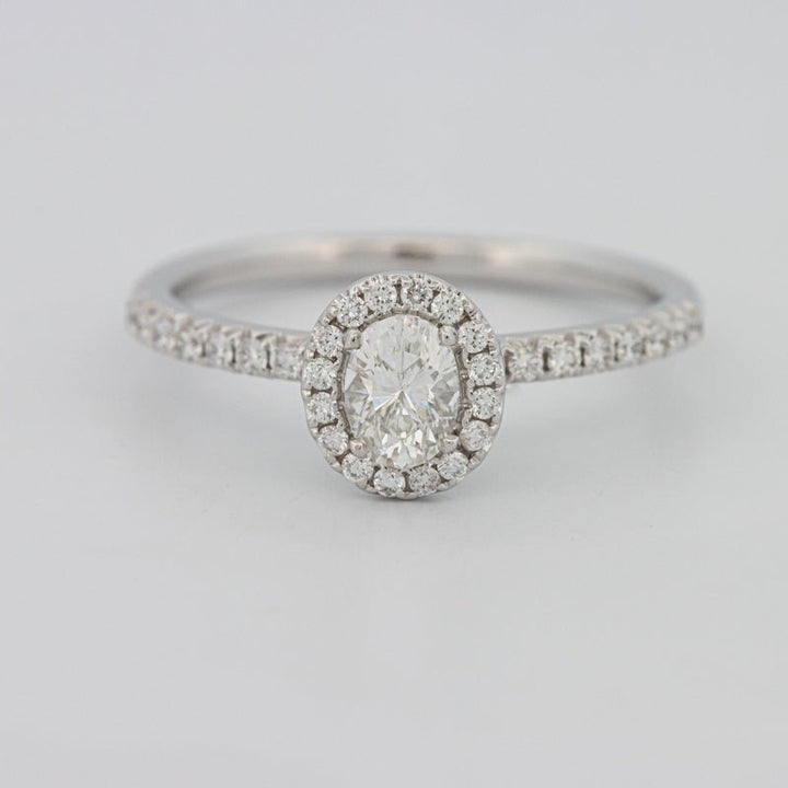 0.39 CT Oval Cut Halo Solitaire - ZIZOV DIAMONDS