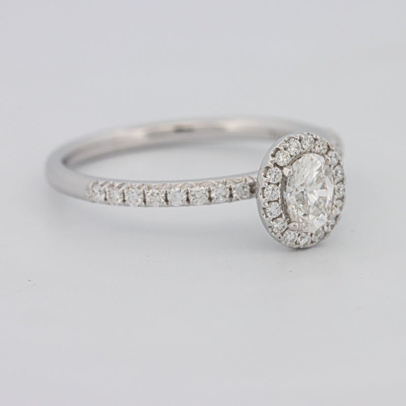 0.39 CT Oval Cut Halo Solitaire - ZIZOV DIAMONDS