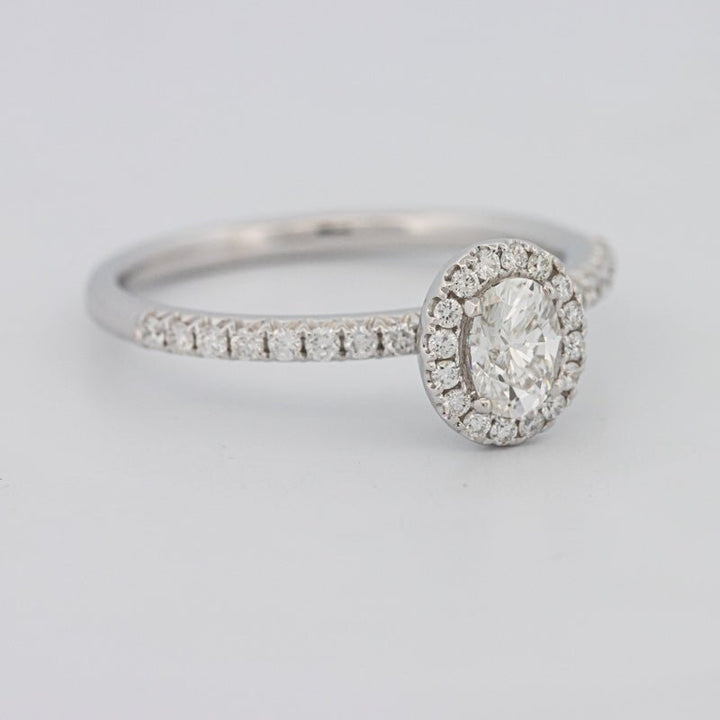 0.39 CT Oval Cut Halo Solitaire - ZIZOV DIAMONDS