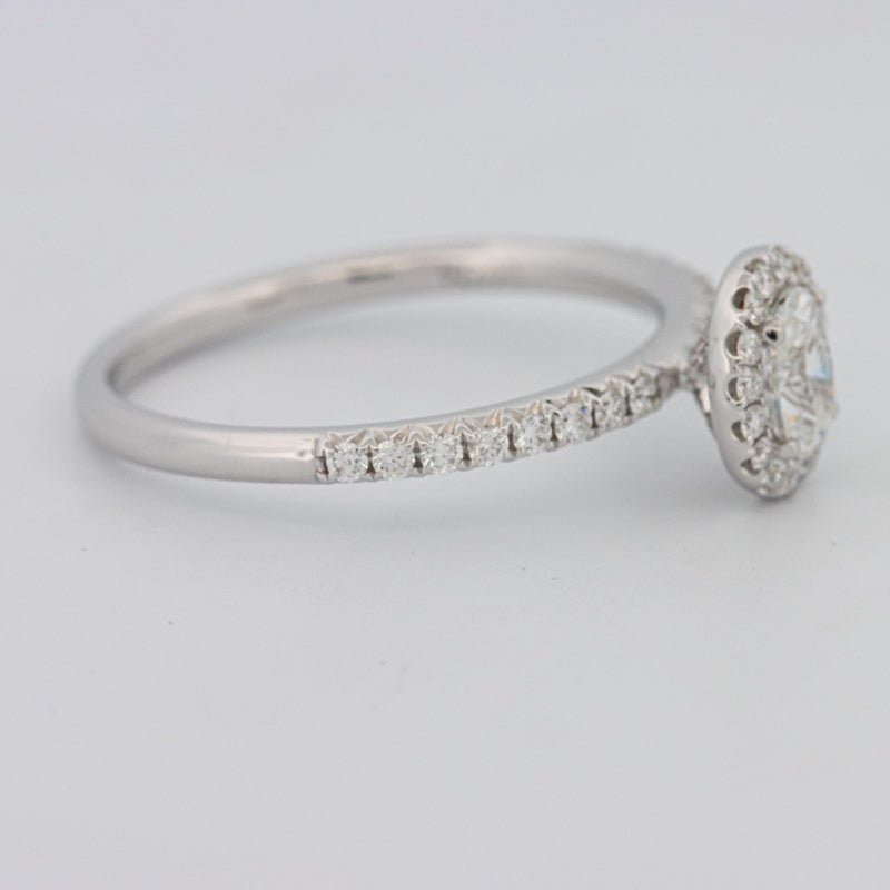 0.39 CT Oval Cut Halo Solitaire - ZIZOV DIAMONDS