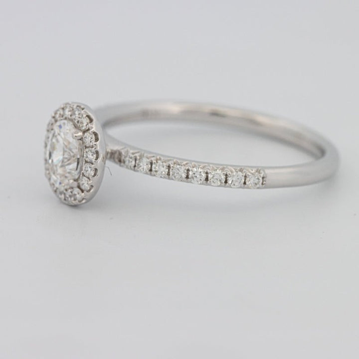 0.39 CT Oval Cut Halo Solitaire - ZIZOV DIAMONDS