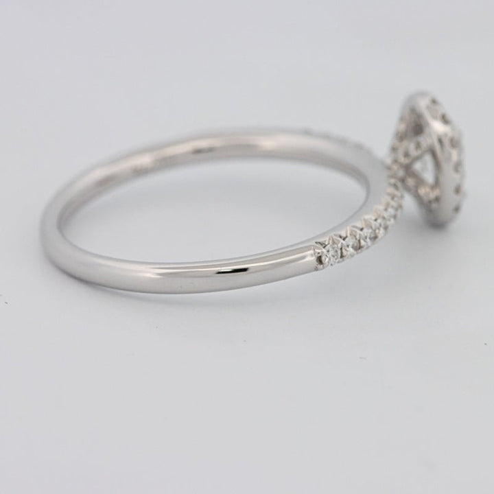 0.39 CT Oval Cut Halo Solitaire - ZIZOV DIAMONDS