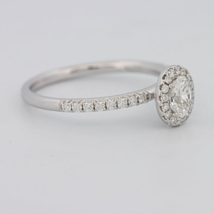 0.39 CT Oval Cut Halo Solitaire - ZIZOV DIAMONDS