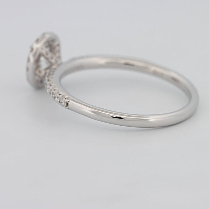 0.39 CT Oval Cut Halo Solitaire - ZIZOV DIAMONDS