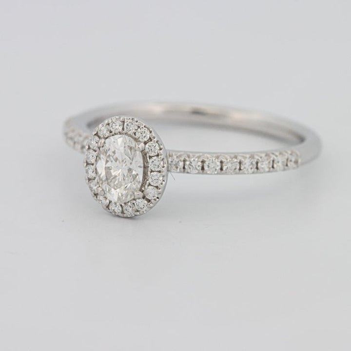 0.39 CT Oval Cut Halo Solitaire - ZIZOV DIAMONDS