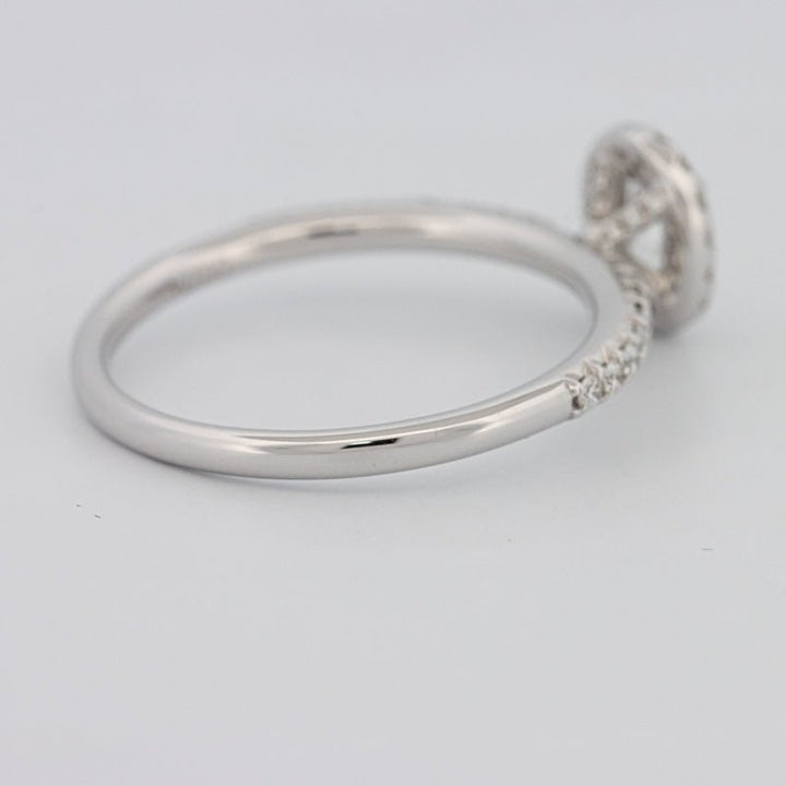 0.39 CT Oval Cut Halo Solitaire - ZIZOV DIAMONDS