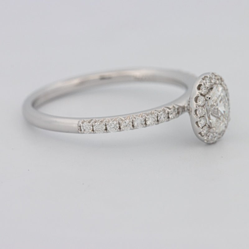 0.39 CT Oval Cut Halo Solitaire - ZIZOV DIAMONDS