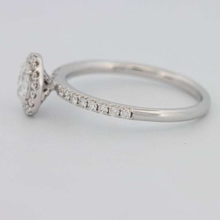 0.39 CT Oval Cut Halo Solitaire - ZIZOV DIAMONDS