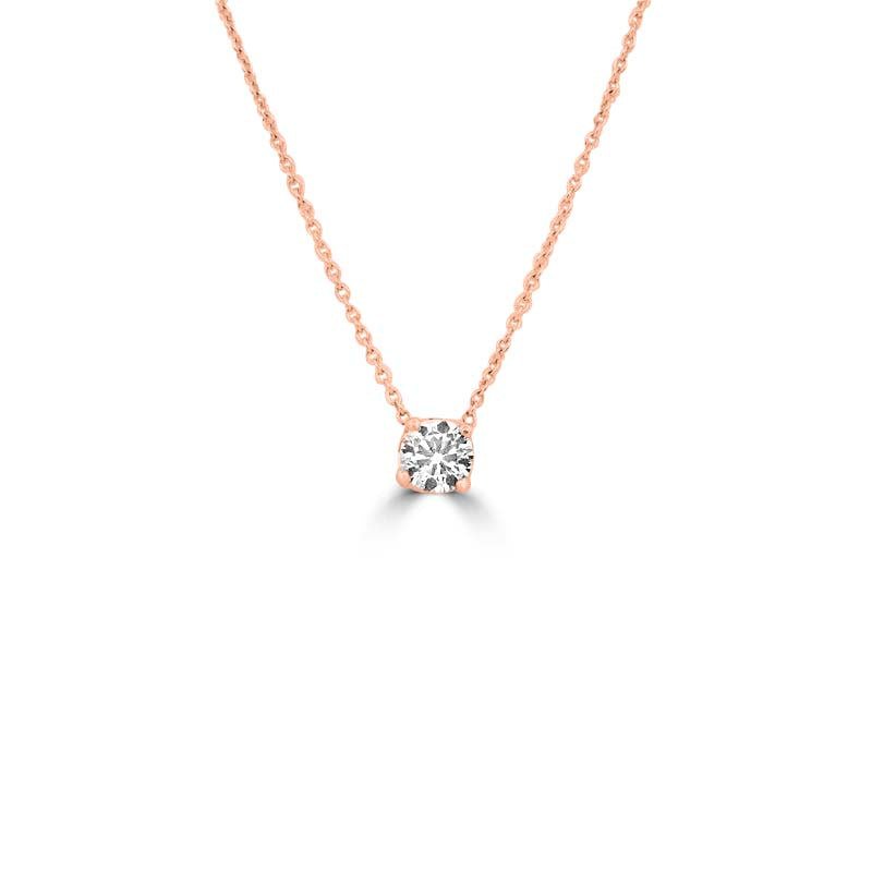 0.40 CT Classic Round Solitaire Pendant - ZIZOV DIAMONDS