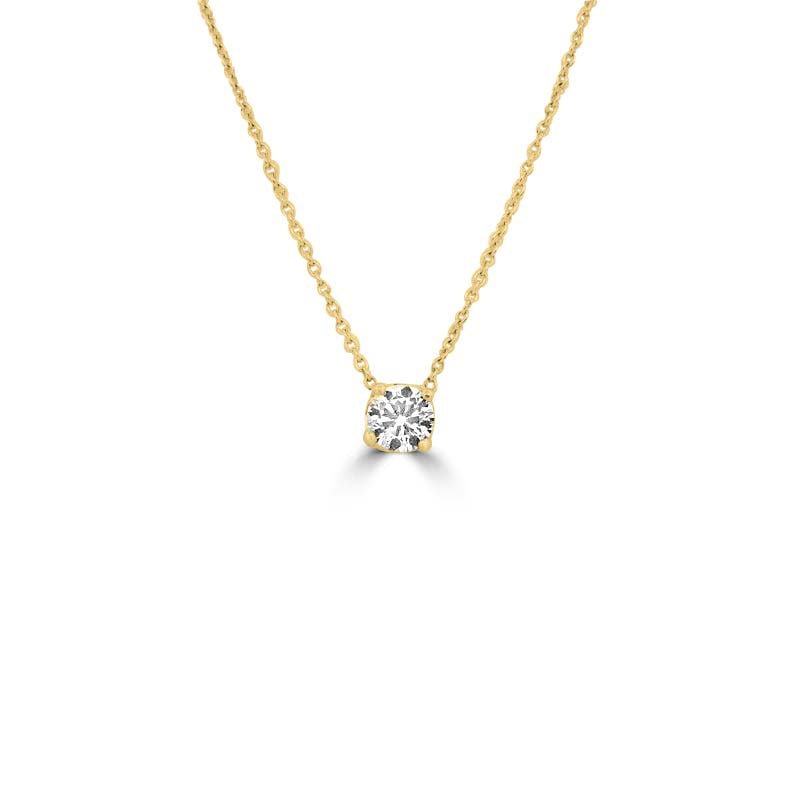 0.40 CT Classic Round Solitaire Pendant - ZIZOV DIAMONDS