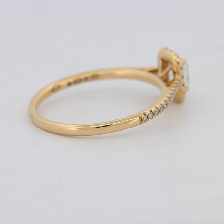 0.40 CT Emerald Cut Halo Solitaire - ZIZOV DIAMONDS