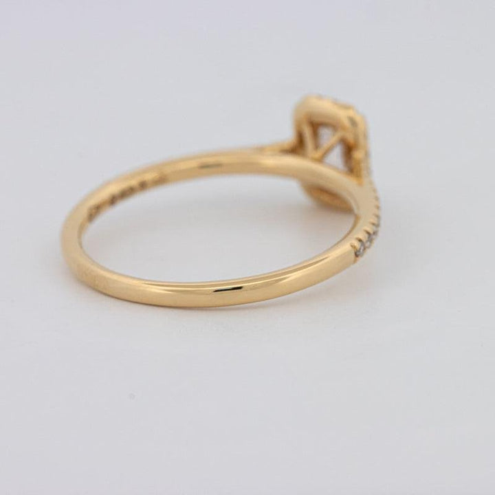 0.40 CT Emerald Cut Halo Solitaire - ZIZOV DIAMONDS