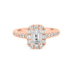 0.40 CT Emerald Cut Halo Solitaire - ZIZOV DIAMONDS