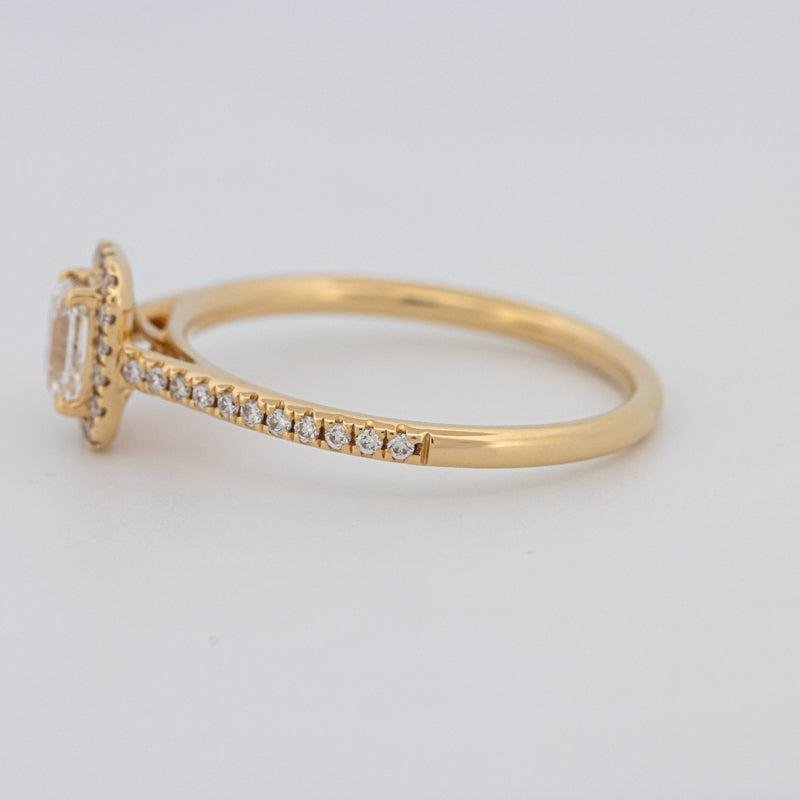 0.40 CT Emerald Cut Halo Solitaire - ZIZOV DIAMONDS