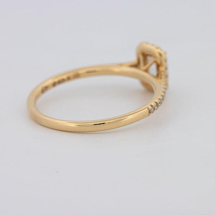 0.40 CT Emerald Cut Halo Solitaire - ZIZOV DIAMONDS