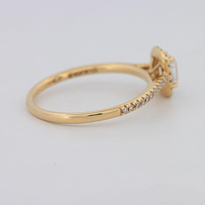 0.40 CT Emerald Cut Halo Solitaire - ZIZOV DIAMONDS