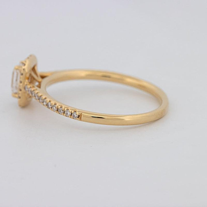 0.40 CT Emerald Cut Halo Solitaire - ZIZOV DIAMONDS