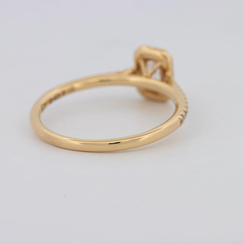 0.40 CT Emerald Cut Halo Solitaire - ZIZOV DIAMONDS