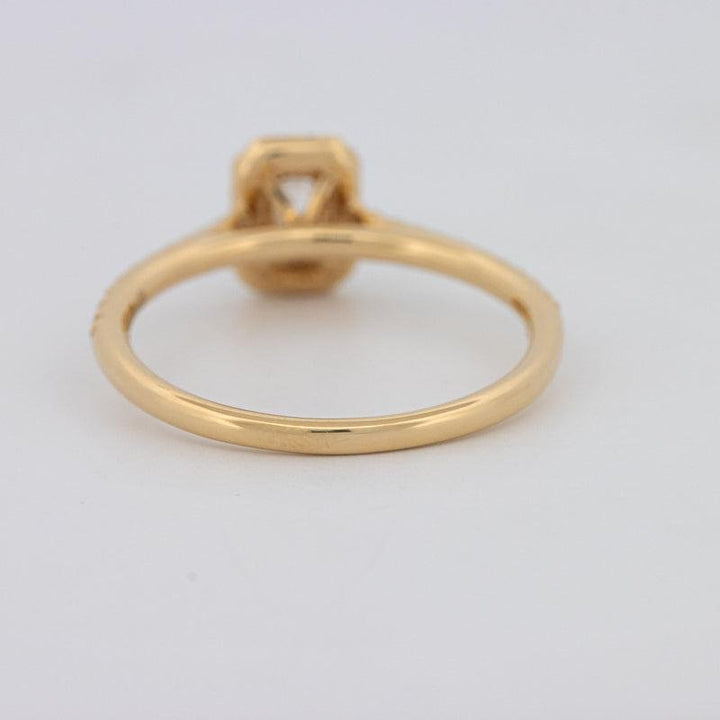 0.40 CT Emerald Cut Halo Solitaire - ZIZOV DIAMONDS