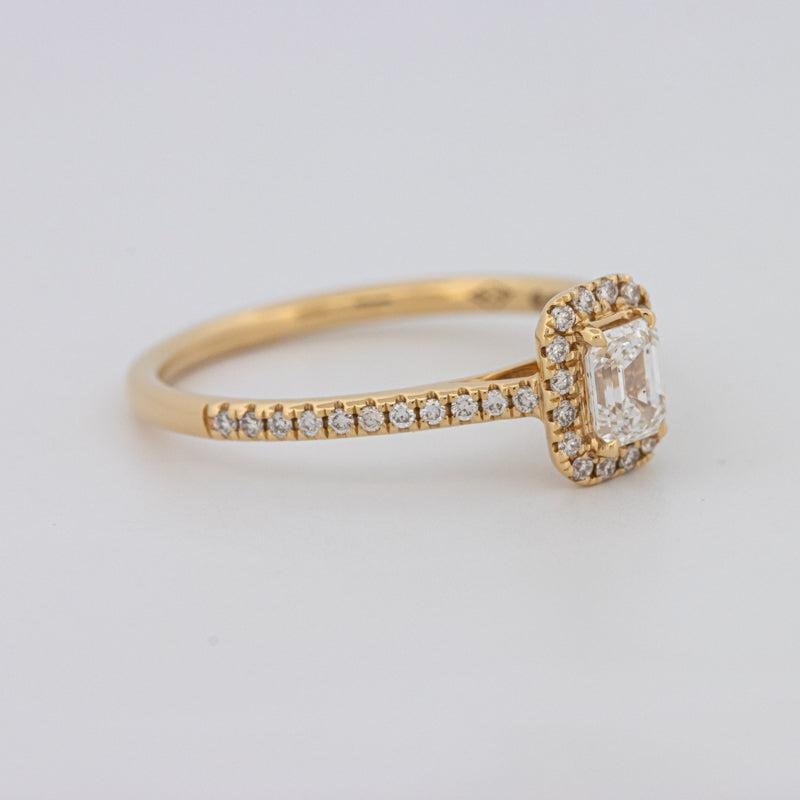 0.40 CT Emerald Cut Halo Solitaire - ZIZOV DIAMONDS
