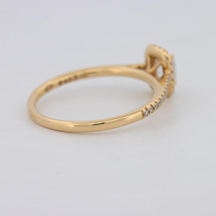 0.40 CT Emerald Cut Halo Solitaire - ZIZOV DIAMONDS