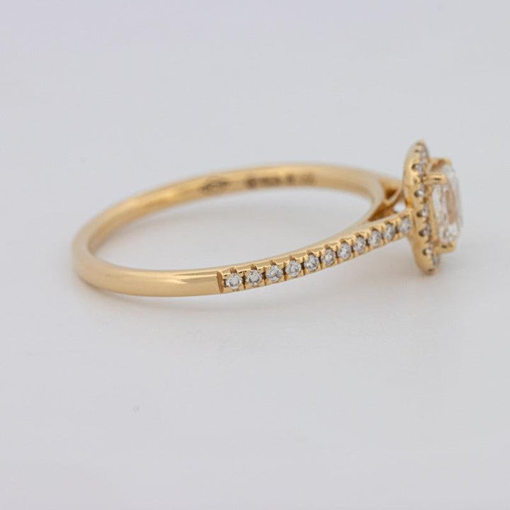 0.40 CT Emerald Cut Halo Solitaire - ZIZOV DIAMONDS