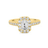 0.40 CT Emerald Cut Halo Solitaire - ZIZOV DIAMONDS
