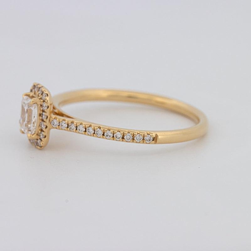 0.40 CT Emerald Cut Halo Solitaire - ZIZOV DIAMONDS