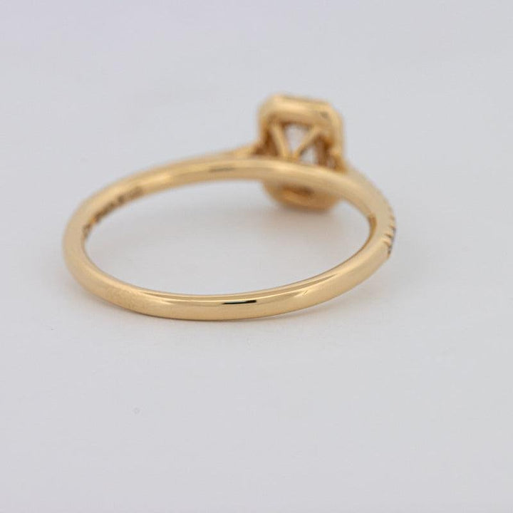 0.40 CT Emerald Cut Halo Solitaire - ZIZOV DIAMONDS