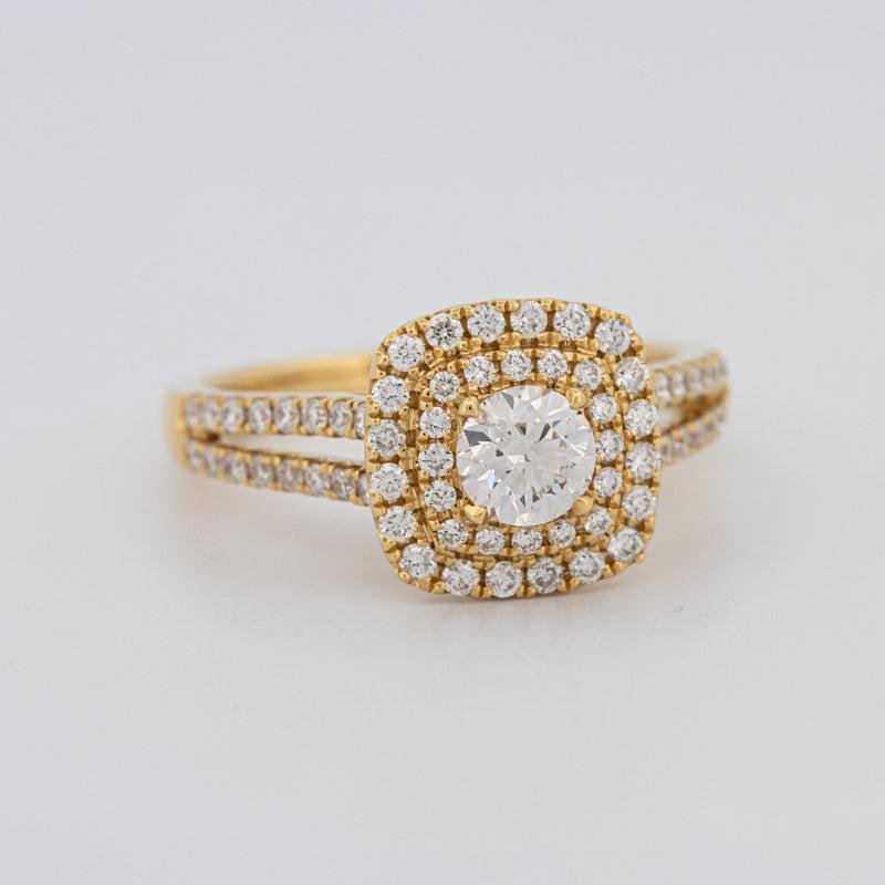 0.40 CT Round Double Halo Solitaire - ZIZOV DIAMONDS