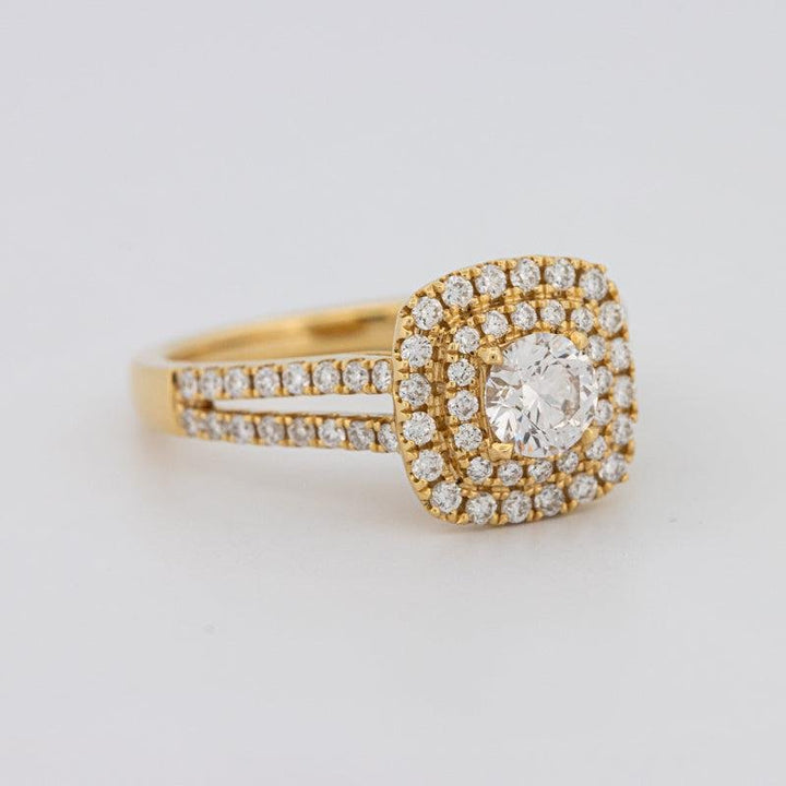 0.40 CT Round Double Halo Solitaire - ZIZOV DIAMONDS