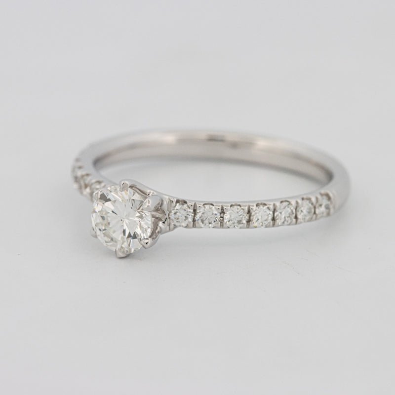 0.40 CT Round Solitaire Pavé Ring - ZIZOV DIAMONDS