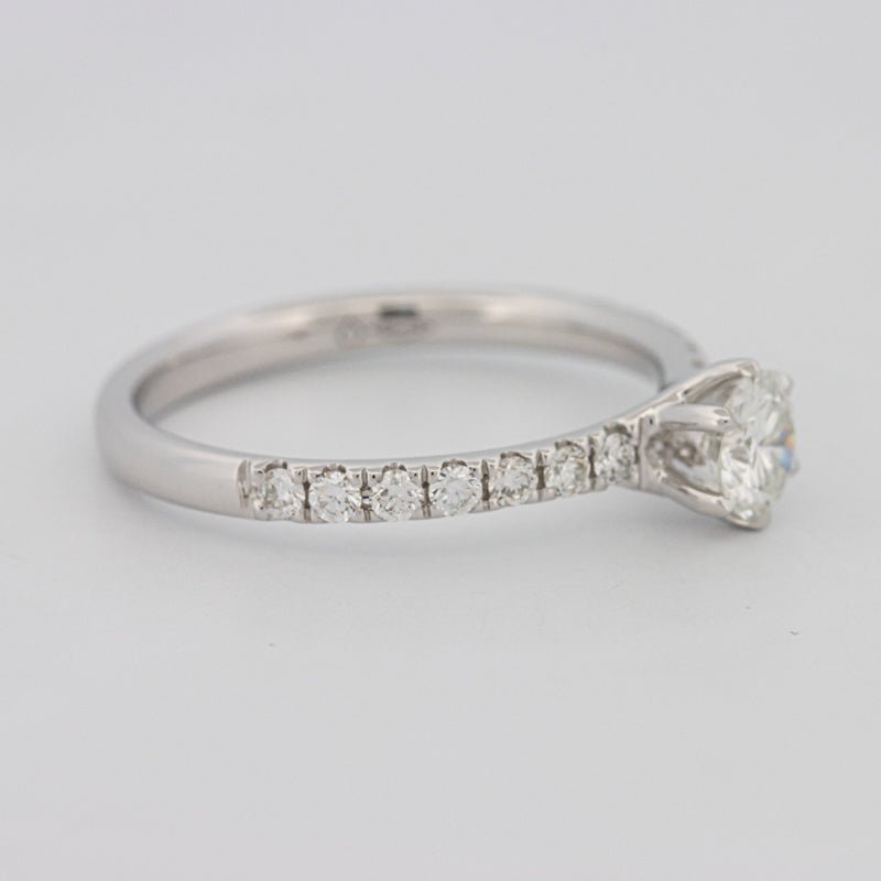 0.40 CT Round Solitaire Pavé Ring - ZIZOV DIAMONDS