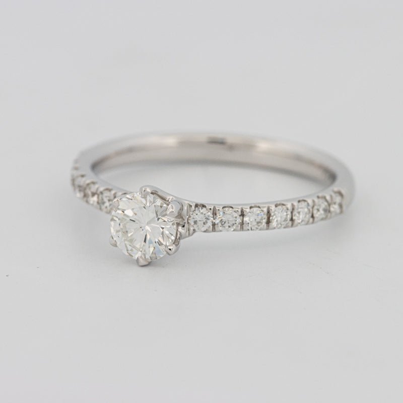 0.40 CT Round Solitaire Pavé Ring - ZIZOV DIAMONDS