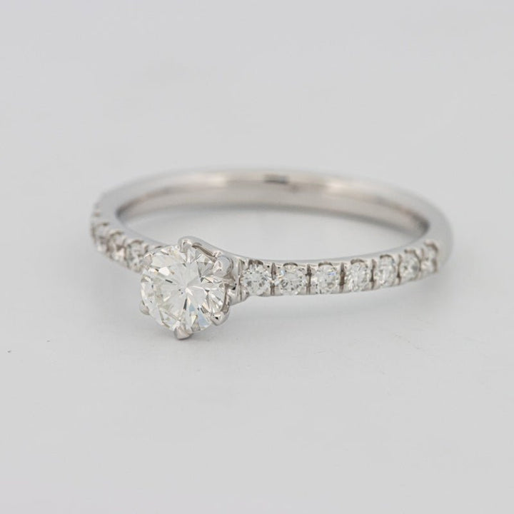 0.40 CT Round Solitaire Pavé Ring - ZIZOV DIAMONDS
