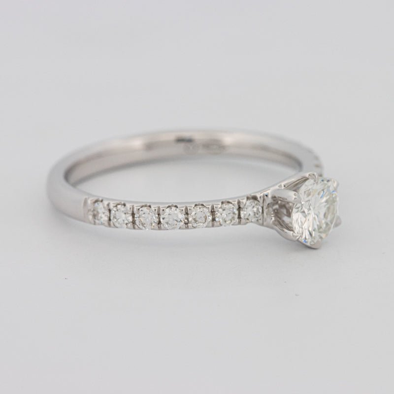 0.40 CT Round Solitaire Pavé Ring - ZIZOV DIAMONDS