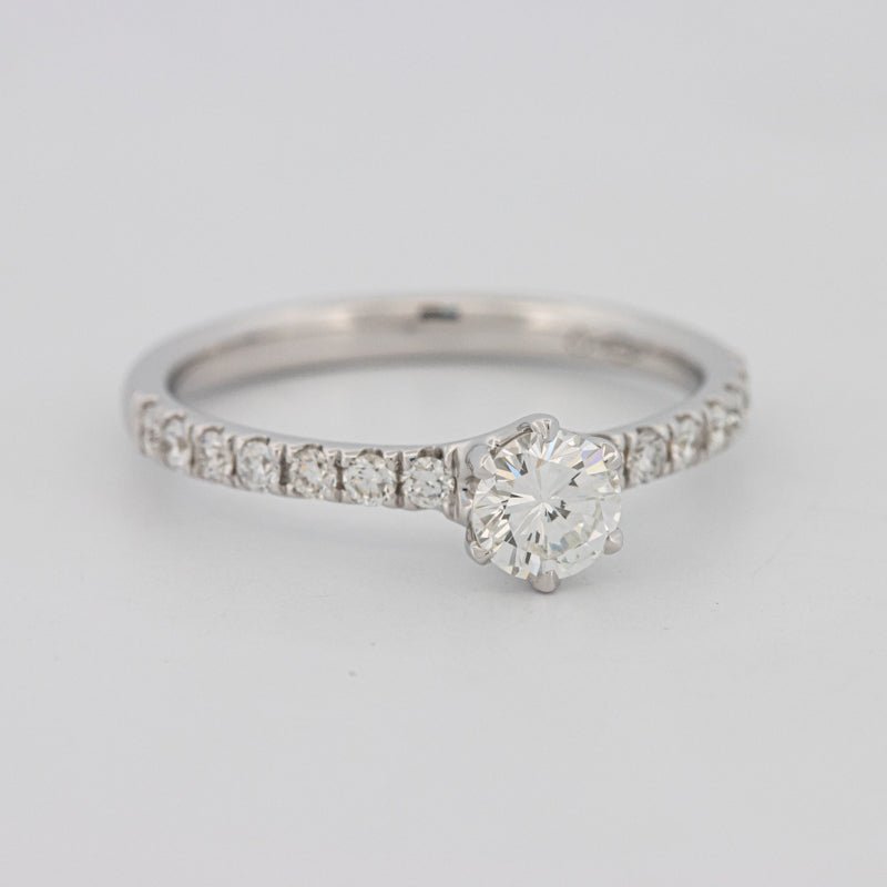 0.40 CT Round Solitaire Pavé Ring - ZIZOV DIAMONDS