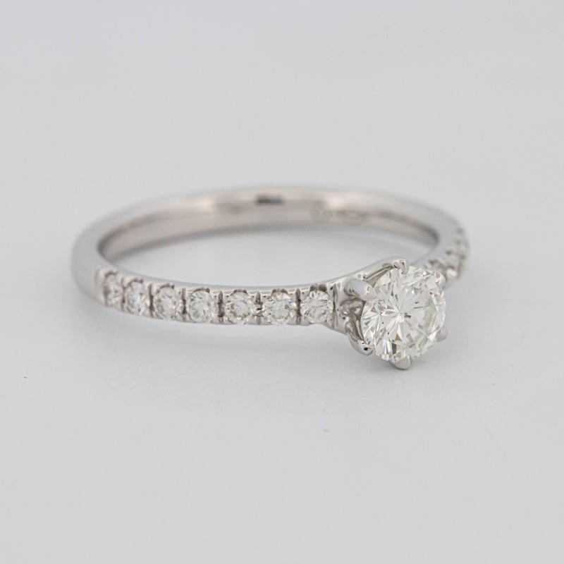 0.40 CT Round Solitaire Pavé Ring - ZIZOV DIAMONDS