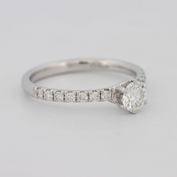 0.40 CT Round Solitaire Pavé Ring - ZIZOV DIAMONDS