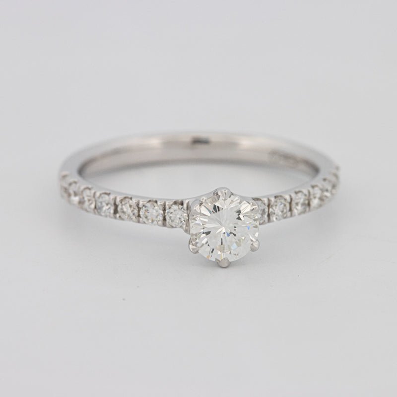 0.40 CT Round Solitaire Pavé Ring - ZIZOV DIAMONDS