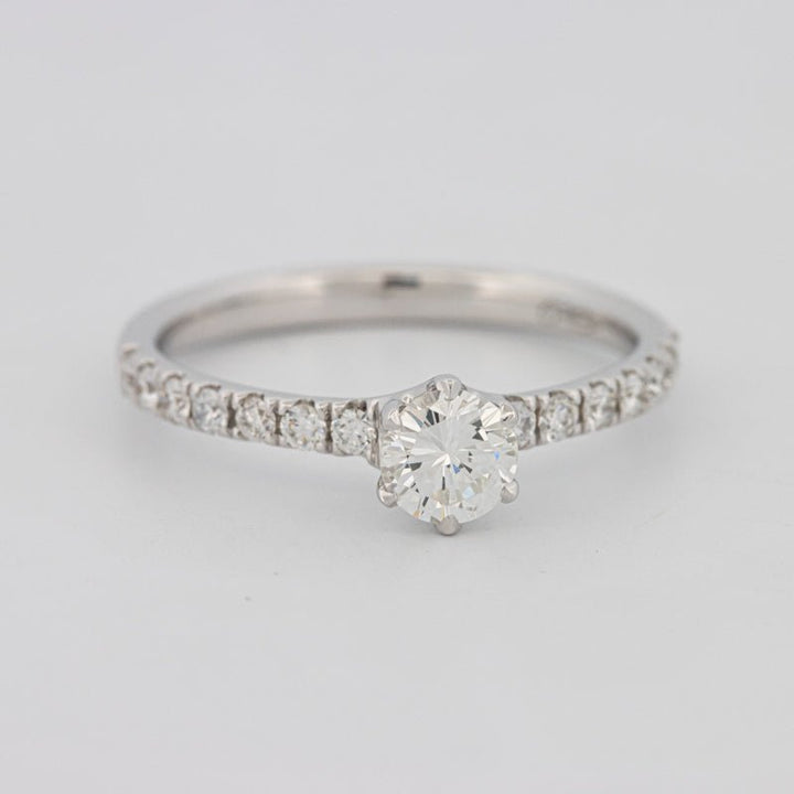 0.40 CT Round Solitaire Pavé Ring - ZIZOV DIAMONDS