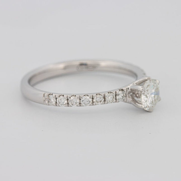 0.40 CT Round Solitaire Pavé Ring - ZIZOV DIAMONDS