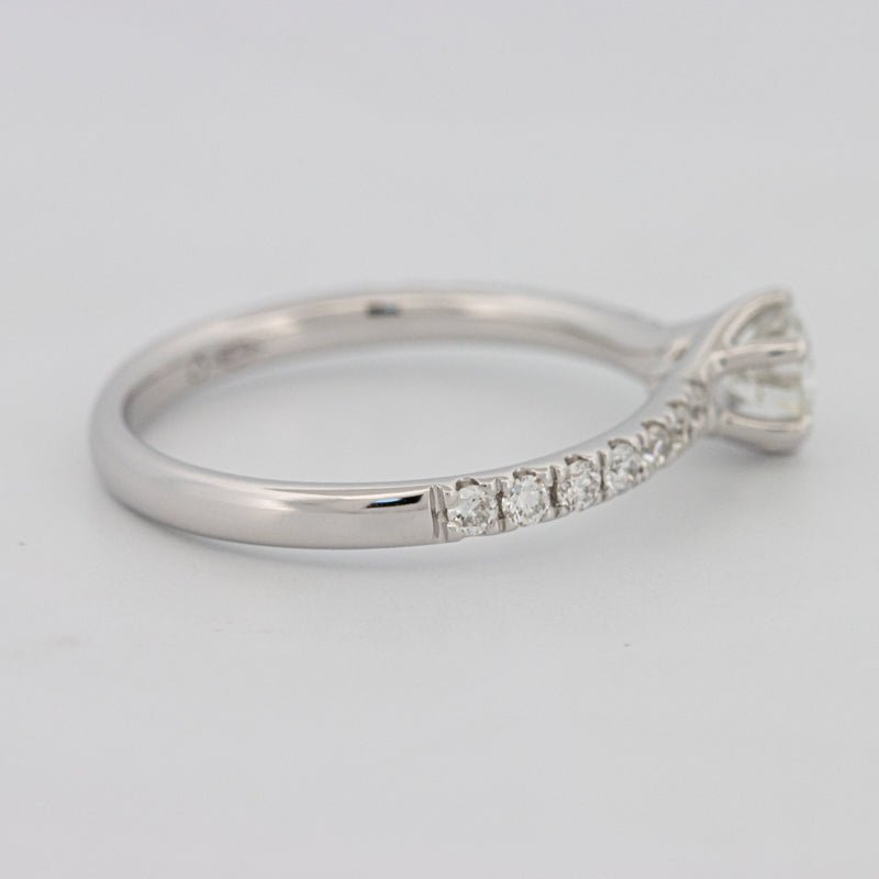 0.40 CT Round Solitaire Pavé Ring - ZIZOV DIAMONDS