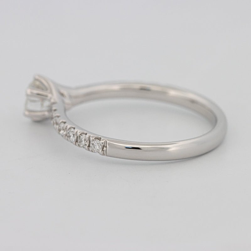 0.40 CT Round Solitaire Pavé Ring - ZIZOV DIAMONDS