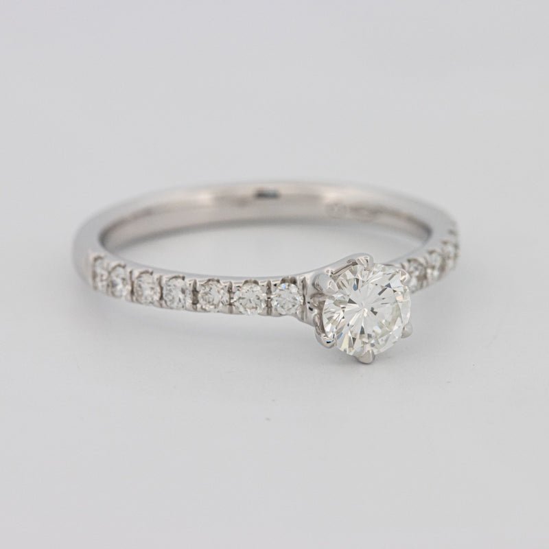 0.40 CT Round Solitaire Pavé Ring - ZIZOV DIAMONDS