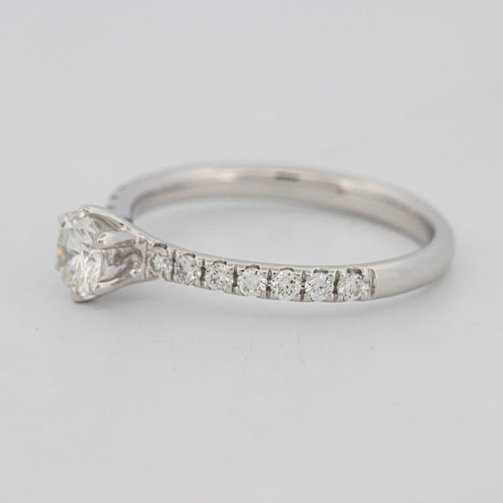 0.40 CT Round Solitaire Pavé Ring - ZIZOV DIAMONDS